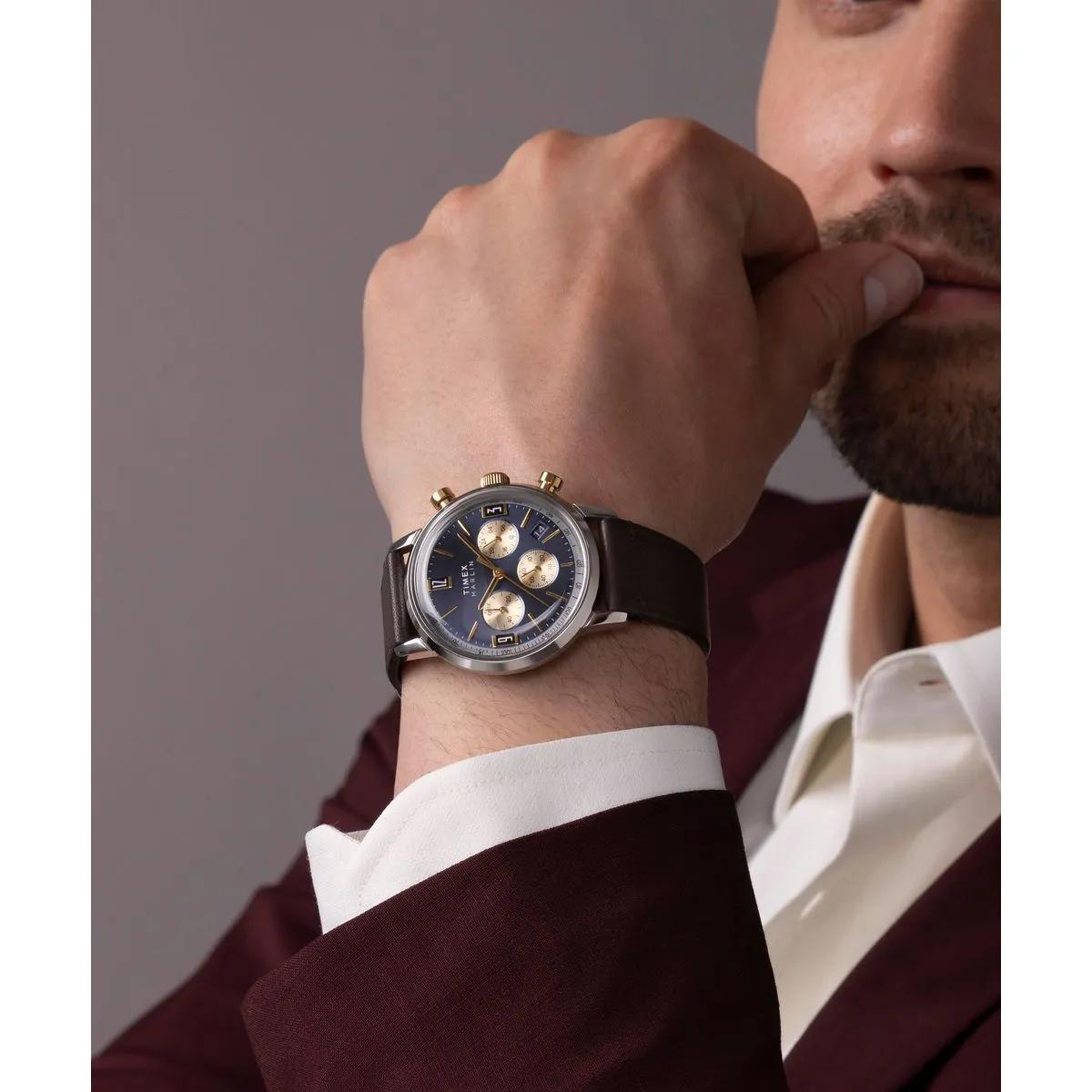 Thumbnail - Timex Uhren - Quarz-Analoguhr Marlin® Quartz Chronograph - Gr. unisize - in Braun - für Damen