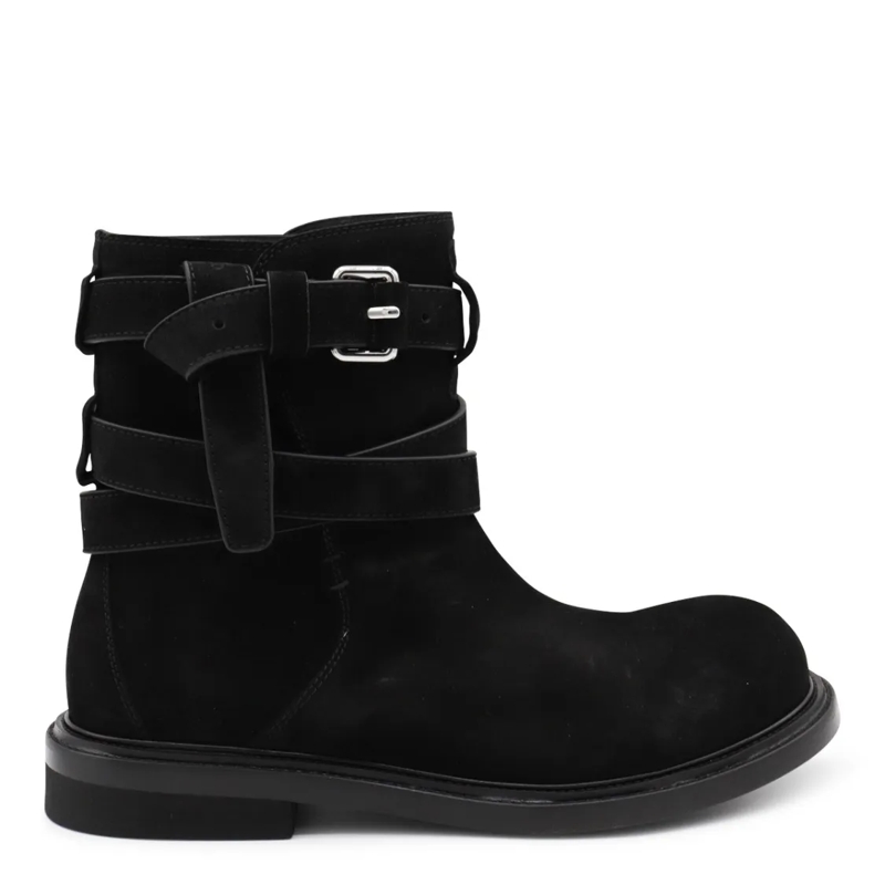 Moschino Stiefel Black Leather Boots Black