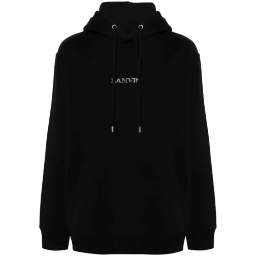 Lanvin Black Cotton Hoodie Black 