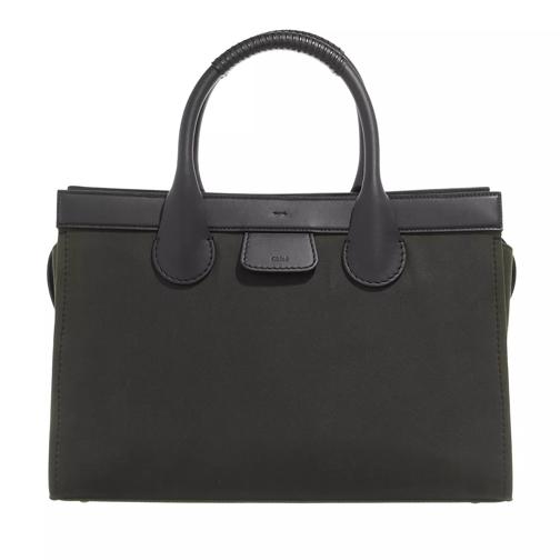 Chloé Edith Large Zipped Tote Bag Green/Black Tote