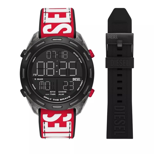 Diesel Crusher Digital Nylon and Silicone Watch and Inter Black Digital Watch
