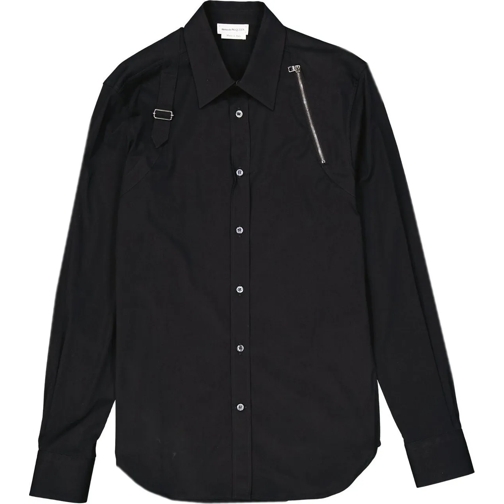 Alexander McQueen Legere Oberteile Alexander McQueen Cotton Shirt schwarz