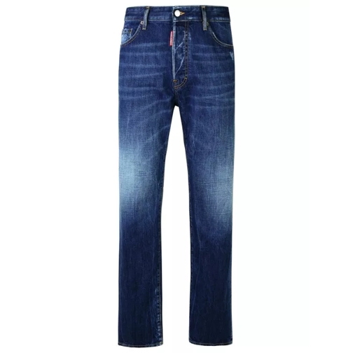 Dsquared2 642 Blue Cotton Denim Jeans Blue 