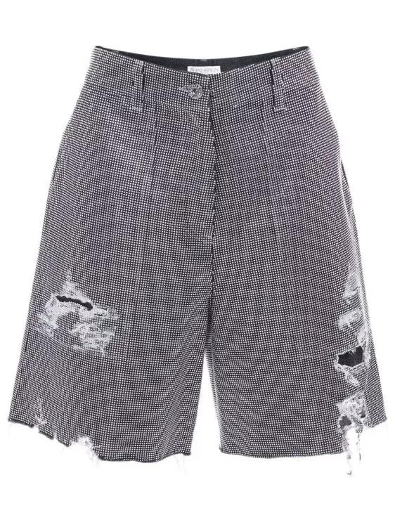Thumbnail - J.W.Anderson - Studded Cotton Shorts - Größe 4 - schwarz