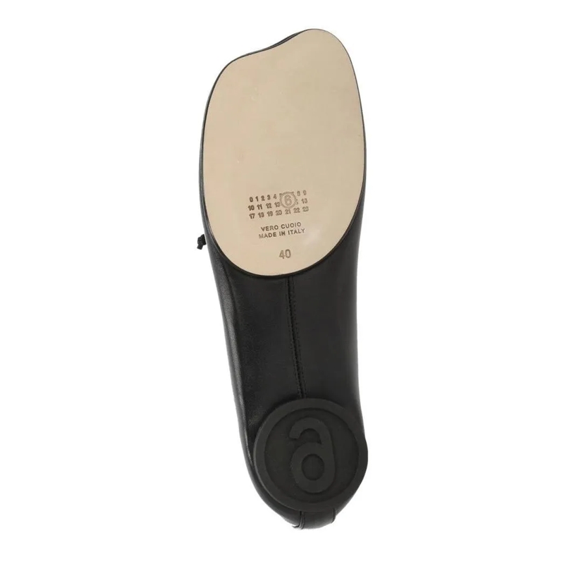 MM6 Maison Margiela Ballerinas Black 6 Leather Ballerinas Black(Image 11)