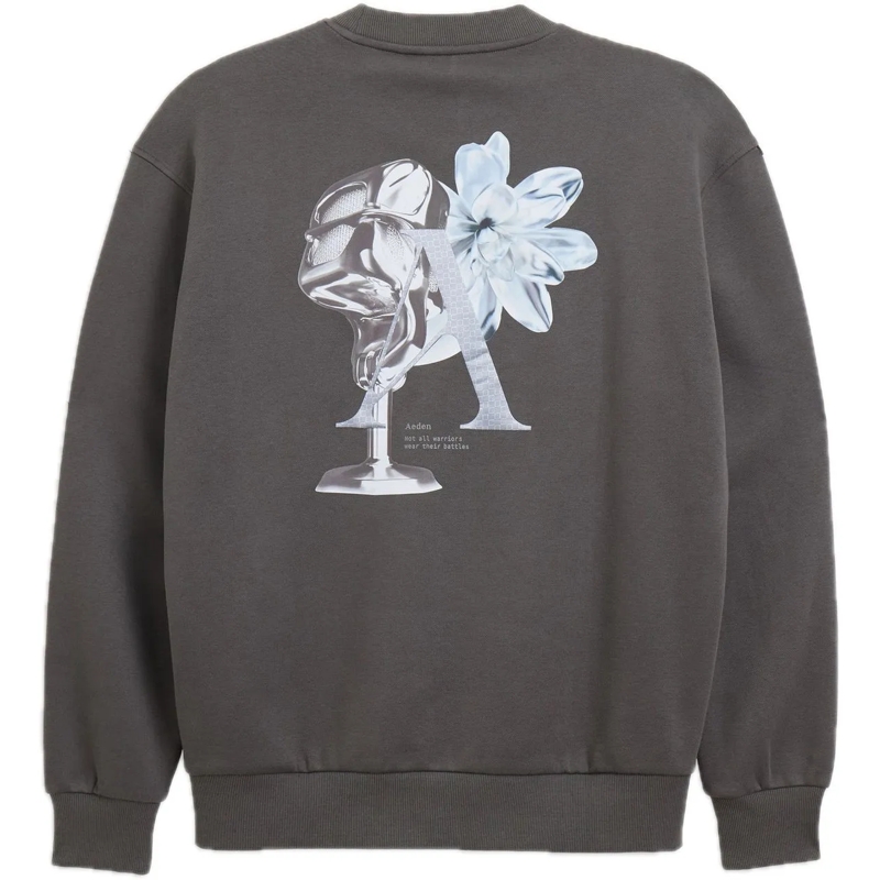 AEDEN  Bastien Sweatshirt Dark Shadow Grey grau