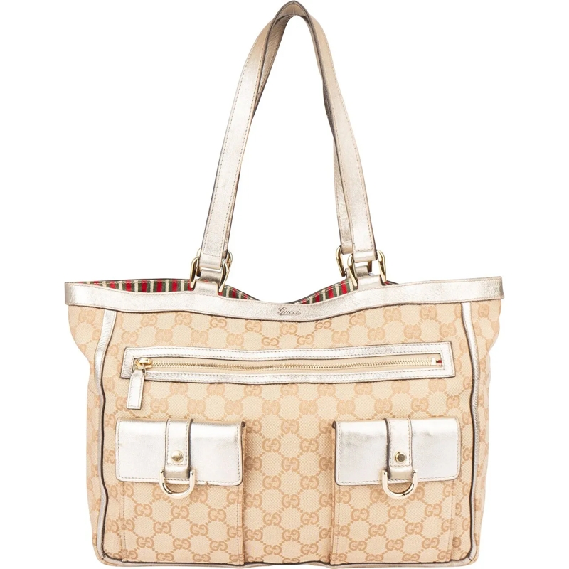 Gucci Schultertasche Gucci GG Monogram Abbey Double Pocket Handbag mehrfarbig