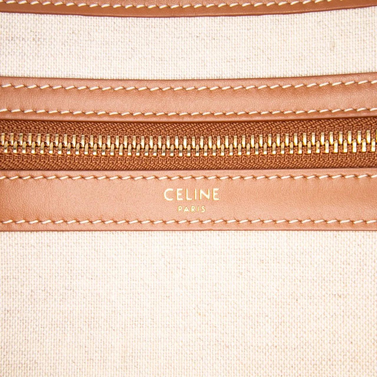 Thumbnail - Celine Shopper - Triomphe Embroidered Canvas Horizontal Cabas Tote - Gr. unisize - in Braun - für Damen