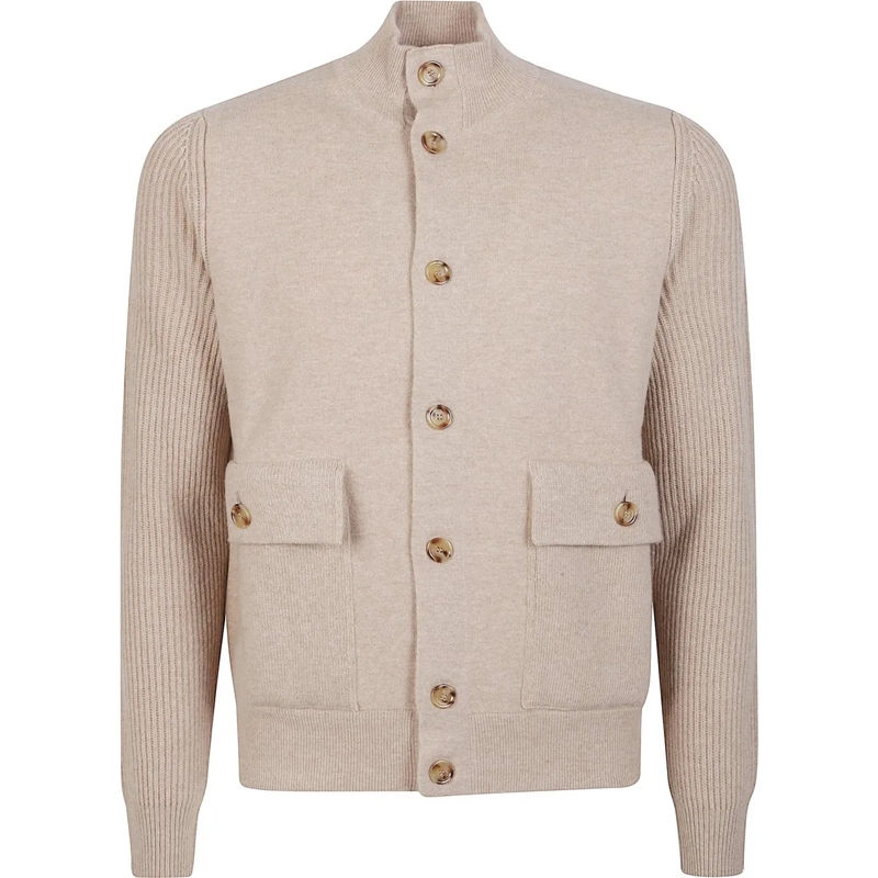 Lardini  Knit Double Jacket Brown braun