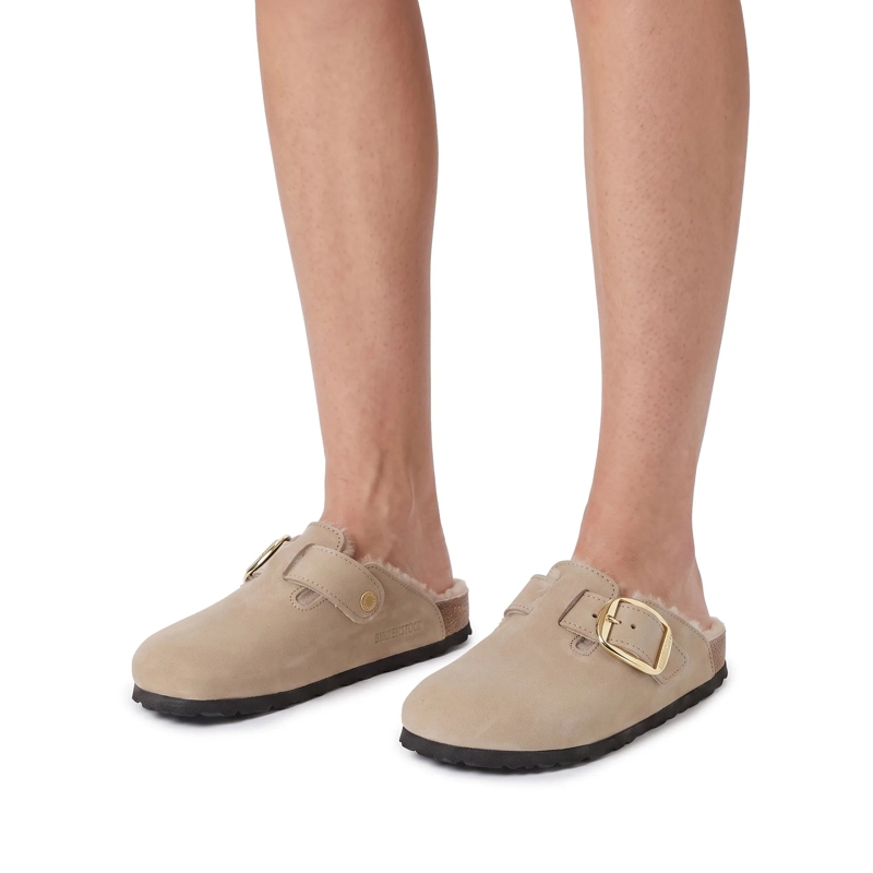 Birkenstock Chaussures à lacets Pantoletten Boston Big Buckle gefüttert beige(Image 2)