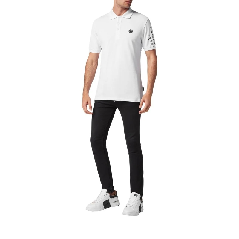 Philipp Plein Poloshirt Poloshirt Skull&Bones weiss(Image 3)