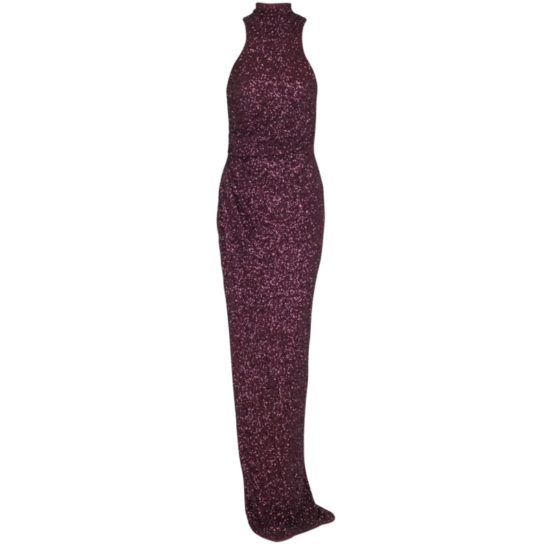 Balmain Robe midi Dresses Violet Fonce lila