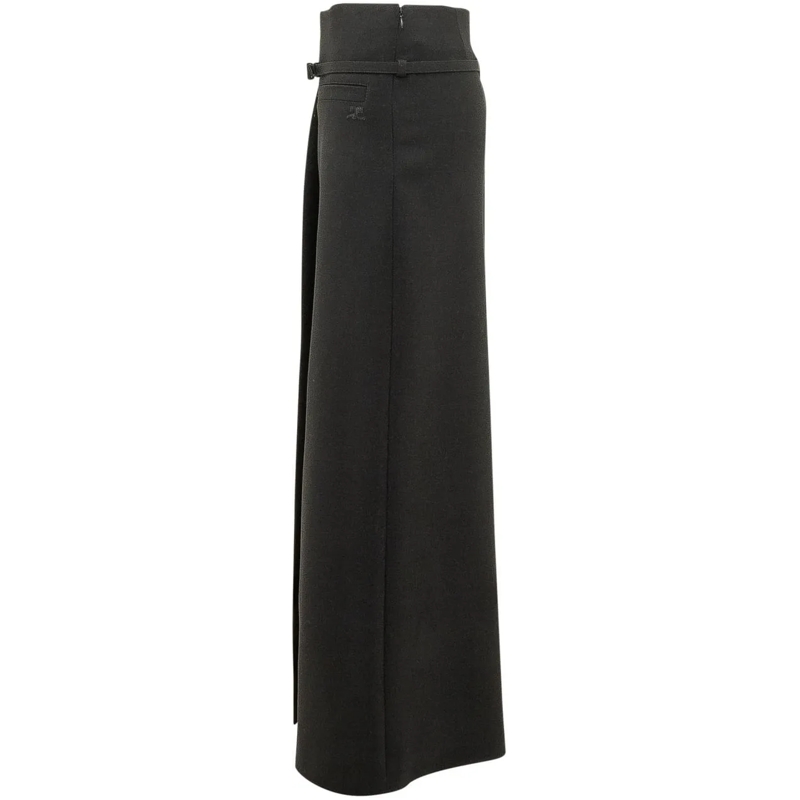 Courrèges Maxirock Gonna Lunga con Cintura schwarz(Image 3)