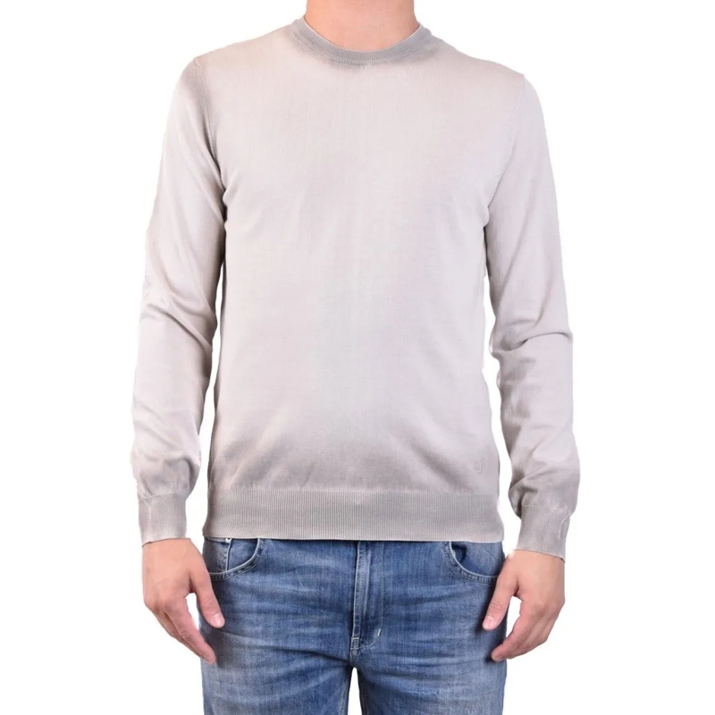 Dondup Top met lange mouwen Long sleeve Cotton T-Shirt Grey
