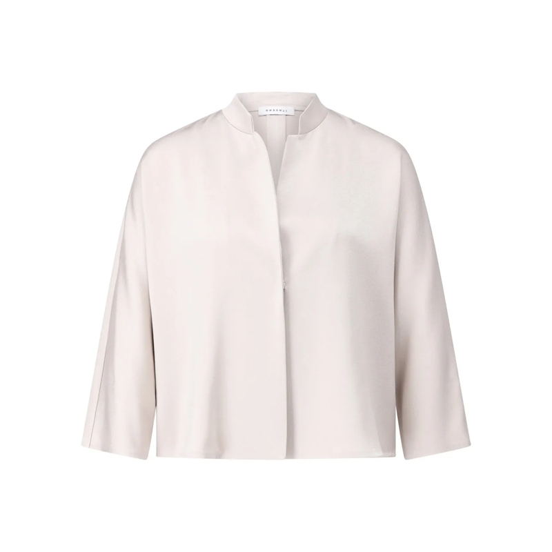 Rosso35 Blouse Oversized Blusenshirt aus Satin Beige