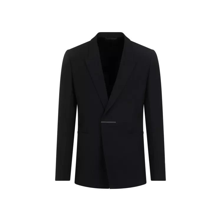 Givenchy - Black Virgin Wool Jacket - Größe 50 - black