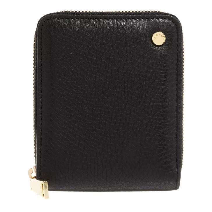 Abro Geldb rse Black Gold Zip Around Wallet