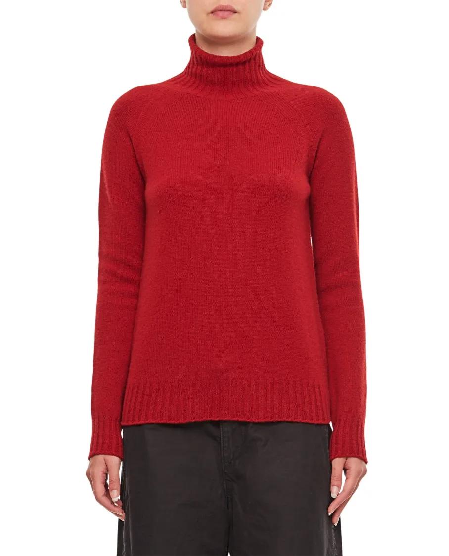 Drumohr - Turtleneck Sweater - Größe XS - rot