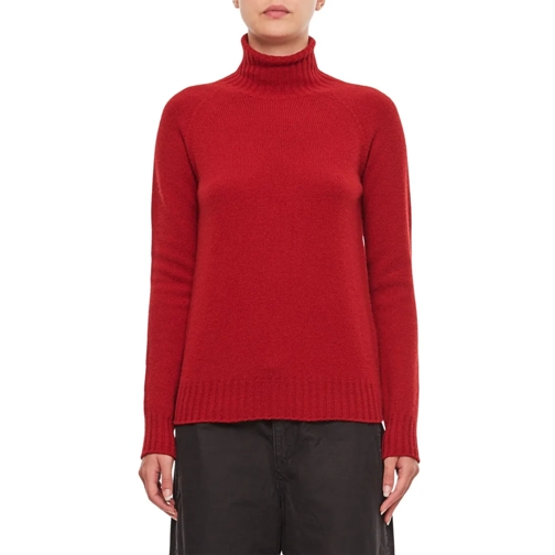 Drumohr Turtleneck Sweater Red Trui met col