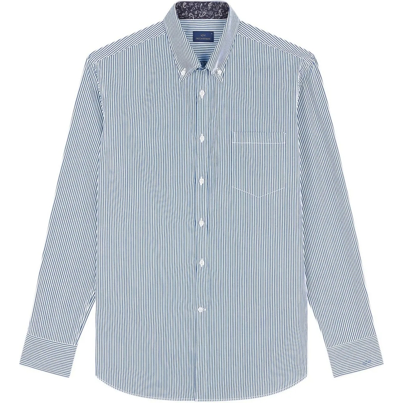 Paul & Shark Legeres Oberteil Overhemd gestreept blau