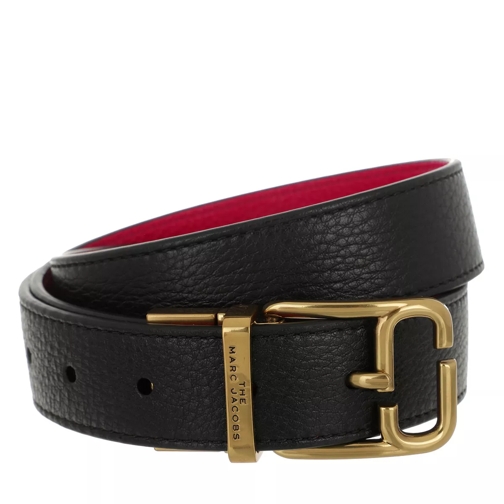 Marc Jacobs The J Link Reversible Belt Leather Black/Persian Cintura in pelle