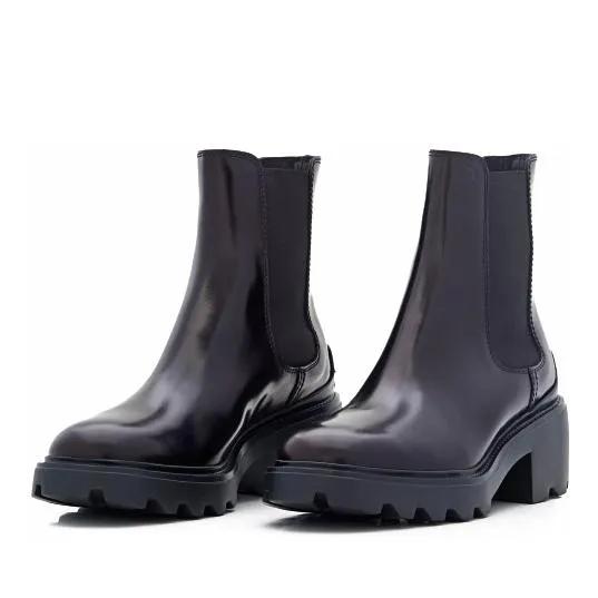 Tod%27s Stiefel - Patent Leather Platform Chelsea Boots - Gr. 37,5 (EU) - in Schwarz - für Damen