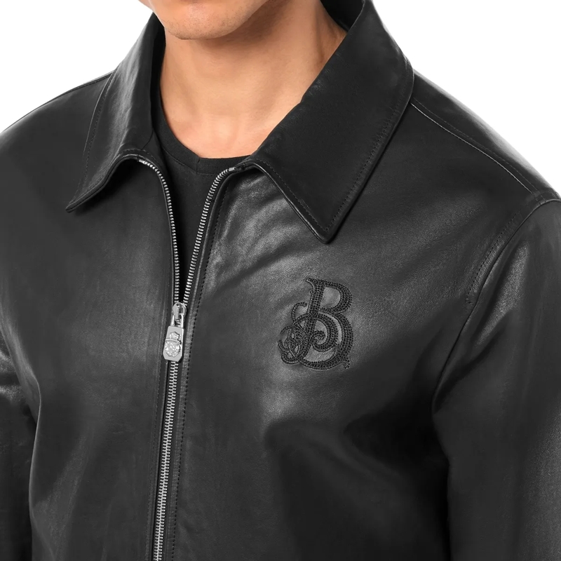 BILLIONAIRE Daunenjacke Lederjacke schwarz(Image 5)