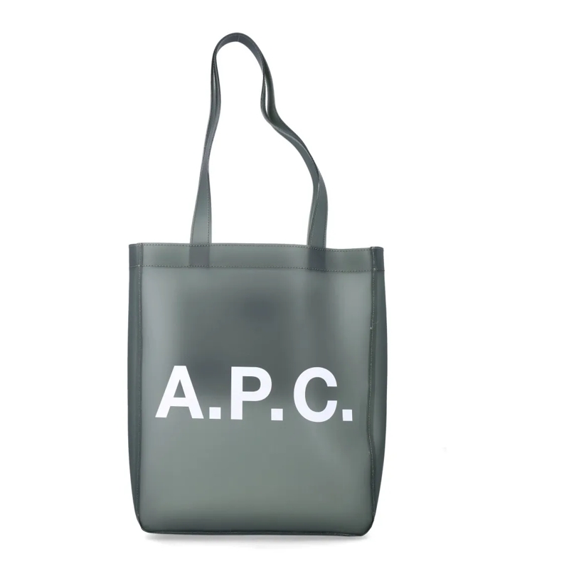 A.P.C. Fourre-tout Transparent Tote Bag With Smoky Finish Grey