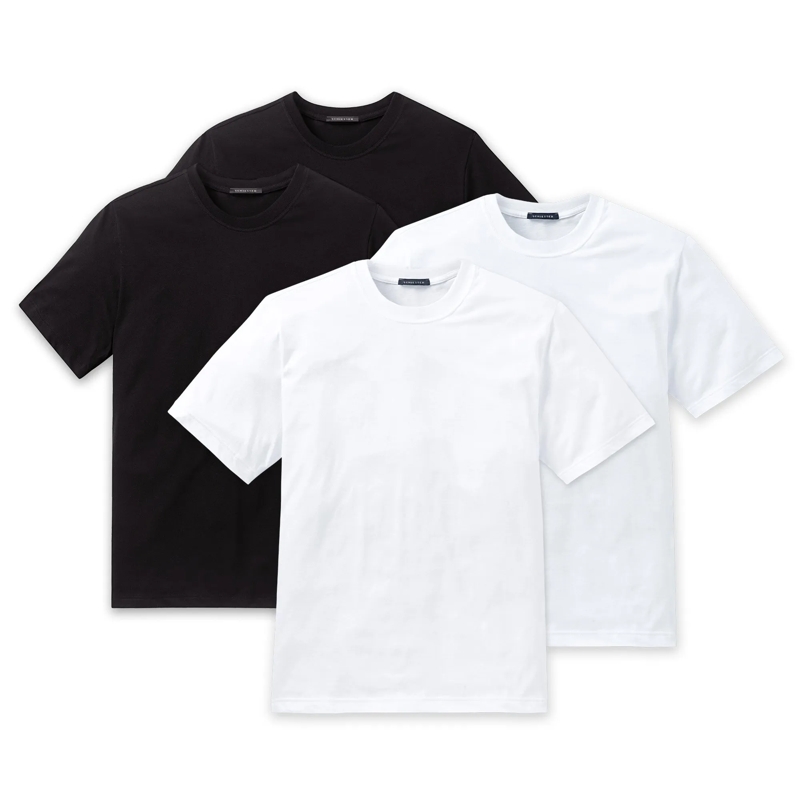 SCHIESSER Hemd American T-Shirt 4er Pack kombi