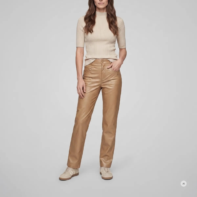 Marc Aurel  Pullover- mit silbernem Glanzgarn- Turtleneck- beige(Image 2)