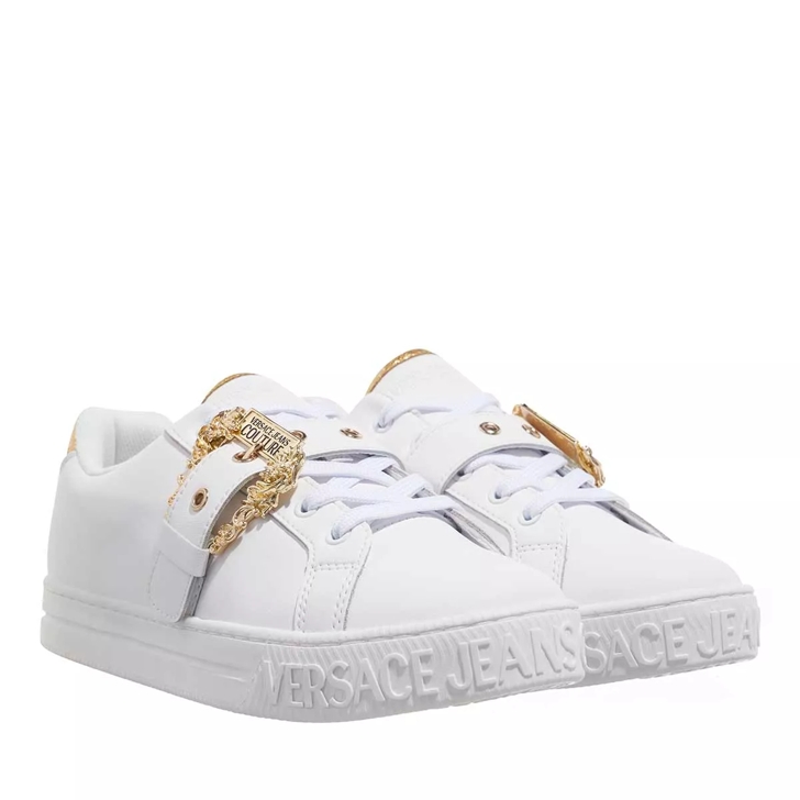 White and store gold versace sneakers