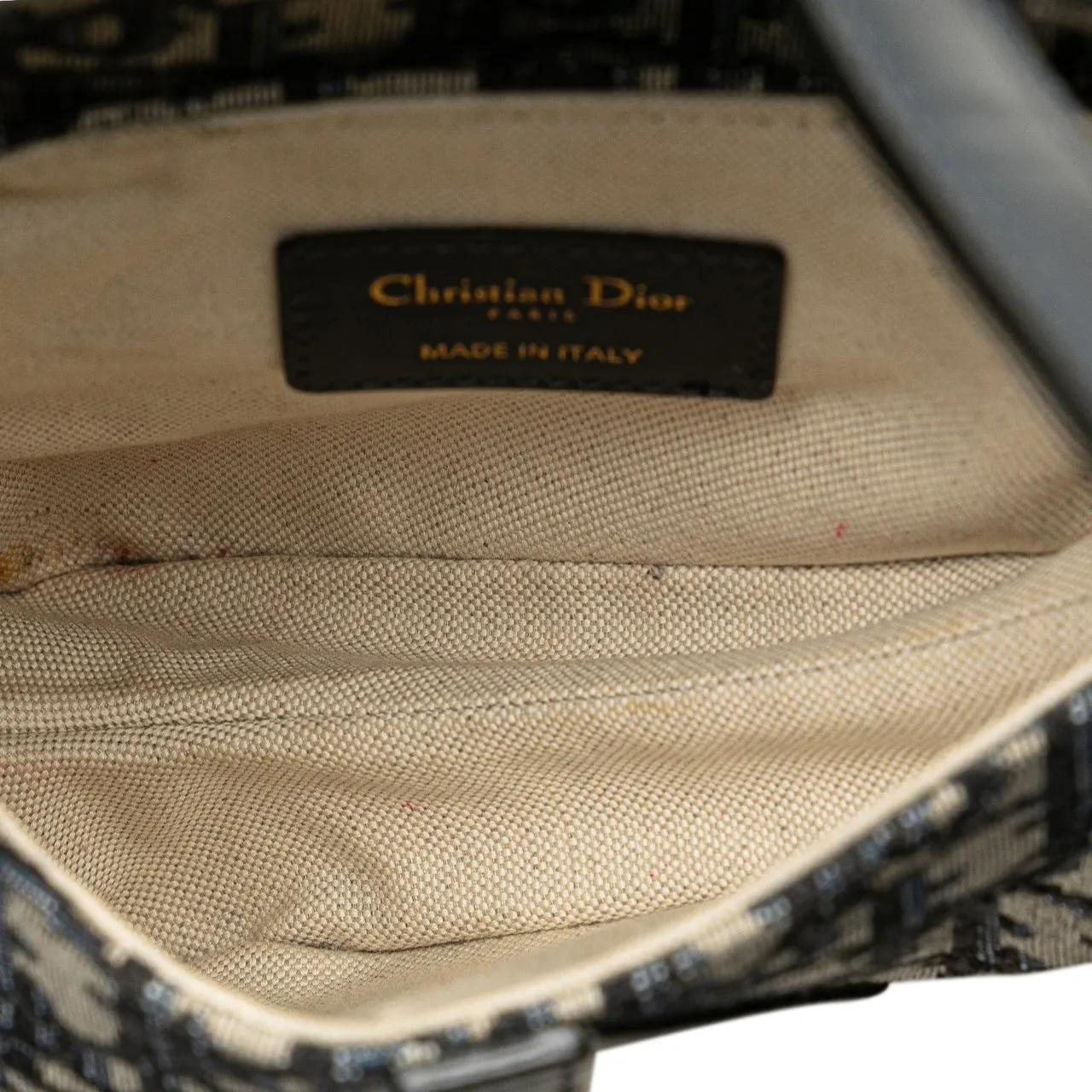 Thumbnail - Christian Dior Hobo Bags - Mini Oblique Canvas Saddle Bag - Gr. unisize - in Blau - für Damen