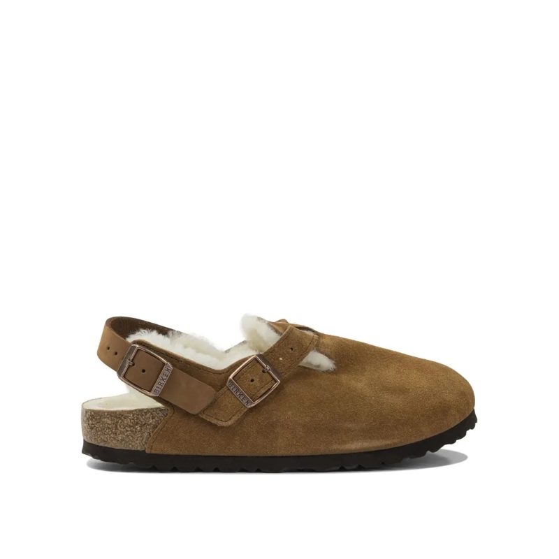 Birkenstock Balletschoenen "Tokyo Shearling" Sabot Brown