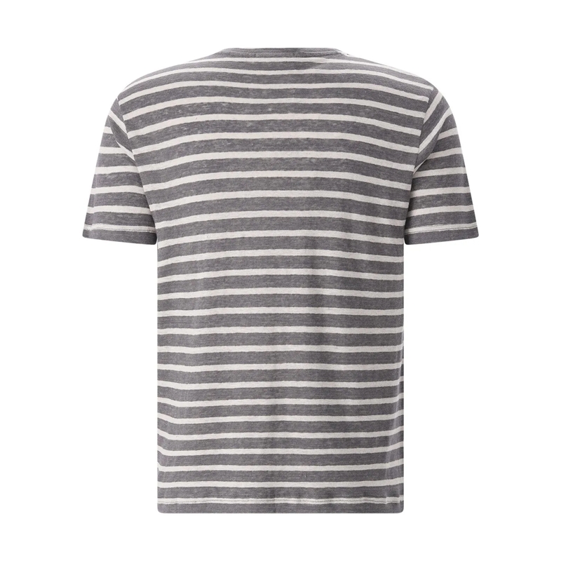 Stefan Brandt T-shirt Gestreiftes T-Shirt Enno aus Leinen grau(Image 2)