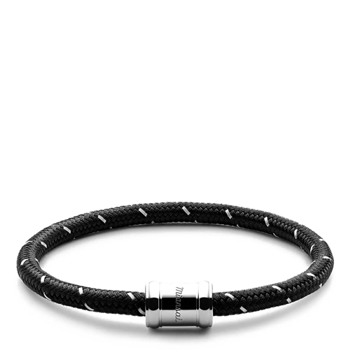 Miansai Mini Single Rope Casing Bracelet Stainless Steel Polished M Black/Steel Armband