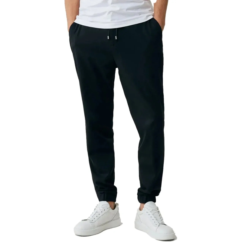 GENTI Jogginghose Trouser Jersey Black Jogger schwarz