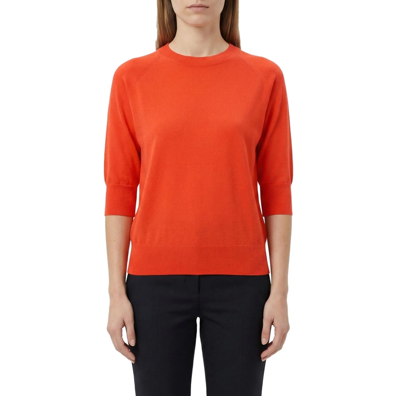 Dries Van Noten 3/4 mouw shirt Kurzarmpullover Tuan aus Merinowolle rot(Image 2)