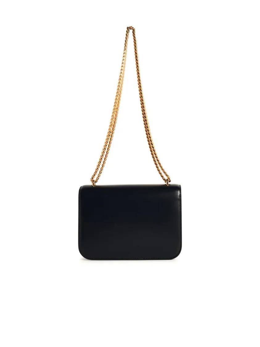 TORY BURCH Hobo bags Eleanor' Black Leather Crossbody Bag in zwart