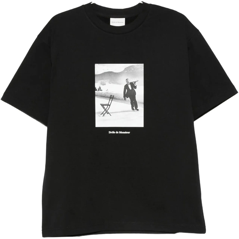 Drôle De Monsieur T-Shirt T-Shirts And Polos Black schwarz