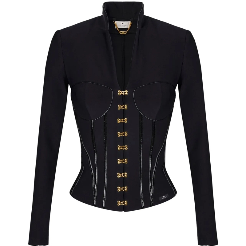 Elisabetta Franchi Veste de transition Jackets Black schwarz
