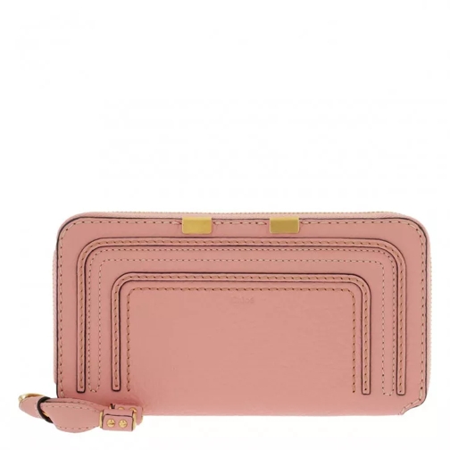 Chloé Zip Wallet Leather Fallow Pink Portemonnaie mit Zip-Around-Reißverschluss