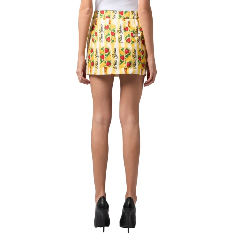 Philipp Plein Minirock Mini Skirt Plein Gelato gelb(Image 4)
