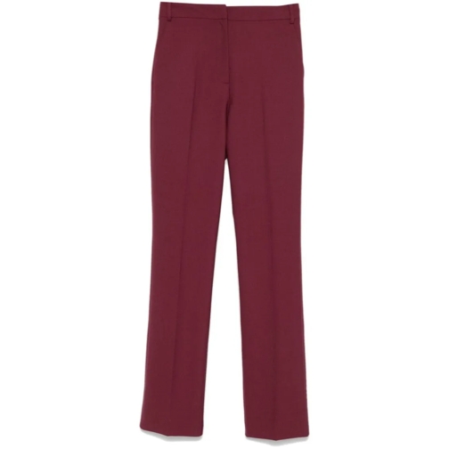 Patrizia Pepe  Plum Purple Gabardine Weave Trousers Red