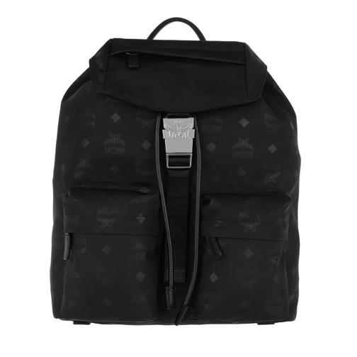 MCM Dieter Monogram Small Backpack Nylon Black Zaino