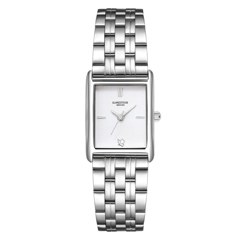 Glanzstücke München Automatikuhr Damen Armbanduhr Edelstahl silber