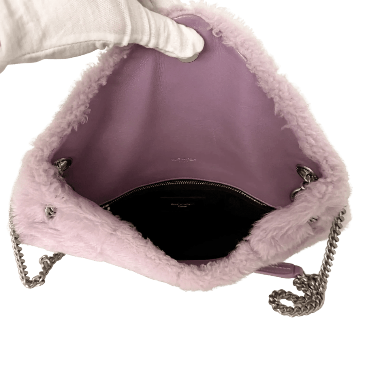 Thumbnail - Saint Laurent Hobo Bags - Saint Laurent Loulou Puffer Small Shearling Should - Gr. unisize - in Orange - für Damen