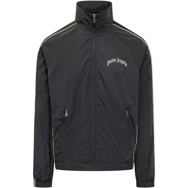 Palm Angels Daunenjacke Giacca con Zip Collo Alto e Logo schwarz