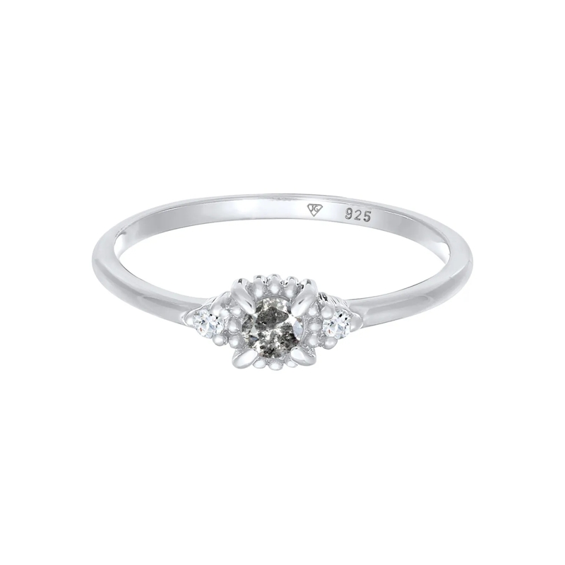 Elli Diamantring Ring Diamant Salt Pepper (0.11 ct.) Topas 925 Silb silber(Image 6)