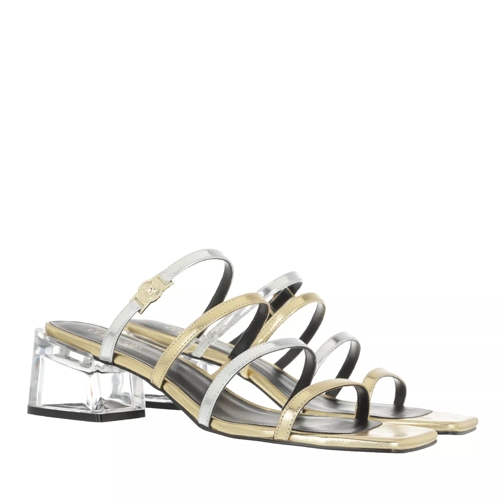 Versace Jeans Couture Linea Fondo Twiggy Mules Gold Silver Sandalo