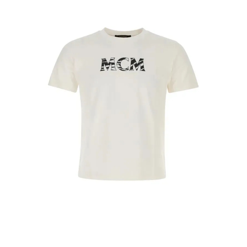 MCM T-shirt Logo-Print Cotton T-Shirt White